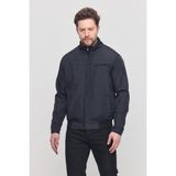 Sivaist Erkek Lacivert Mevsimlik Triko Detaylı Fermuarlı Iç Cepli Mont&Ceket - 2XL