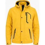 Sivaist Erkek Sarı Softshell Kapüşonlu İç Cepli Su Ve Rüzgar Geçirmez Mevsimlik&Yazlık Mont - XL