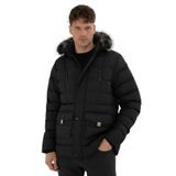 SİVAİST Erkek Siyah Erkek Outdoor Su Geçirmez Kapüşonlu Kışlık Kaban – Rüzgar ve Yağmura Dayanıklı Mont&Kaba