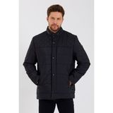 Sivaist Erkek Siyah Regular Iç Cepli Içi Kürklü Yıkanabilir Regular Kapitone Mont&kaban - 3XL