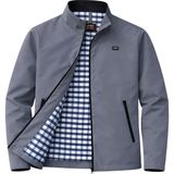 Sivaist Gri Erkek Pamuk Polyester Karışımlı Bonded Kumaş Su ve Rüzgar Geçirmez Mevsimlik&yazlık Mont - XL