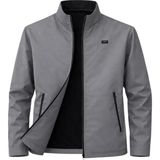 Sivaist Gri Erkek Polyester Karışımlı Süper Ince Rüzgarlık Su ve Rüzgar Geçirmez Mevsimlik&yazlık Mont - 2XL