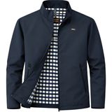 Sivaist Lacivert Erkek Pamuk Polyester Karışımlı Bonded Kumaş Su ve Rüzgar Geçirmez Mevsimlik&yazlık Mont - 3XL