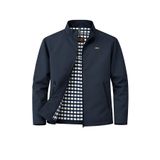 SİVAİST Lacivert Erkek Pamuk Polyester Karışımlı Bonded Kumaş Su Ve Rüzgar Geçirmez Mevsimlik&Yazlık Mont