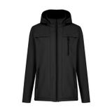 SİVAİST Siyah Erkek %100 Su Geçirmez İçi Polarlı İç Çepli Çıkartılabilir Kapüşonlu Softshell Mont&Kaban