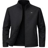 Sivaist Siyah Erkek Polyester Karışımlı Süper İnce Rüzgarlık Su Ve Rüzgar Geçirmez Mevsimlik&Yazlık Mont - XL