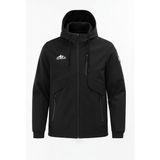 Sivaist Siyah Kapüşonlu Su İtici Outdoor Kaban Erkek Çocuk - Rüzgar Geçirmez Hafif ve Dayanıklı - 8 - 9 Yaş