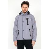 Sivaist YENİ SEZON ERKEK GRİ SOFTSHELL KAPÜŞONLU İÇ CEPLİ SU VE RÜZGAR GEÇİRMEZ MEVSİMLİK&YAZLIK MONT - Gri - 5XL