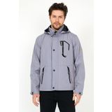 SİVAİST Yeni Sezon Erkek Gri Softshell Kapüşonlu Iç Cepli Su Ve Rüzgar Geçirmez Mevsimlik&yazlık Mont