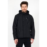 Sivaist YENİ SEZON ERKEK SİYAH SOFTSHELL KAPÜŞONLU İÇ CEPLİ SU VE RÜZGAR GEÇİRMEZ MEVSİMLİK&YAZLIK MONT - Siyah