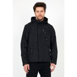 Sivaist Yeni Sezon Erkek Siyah Softshell Kapüşonlu Iç Cepli Su Ve Rüzgar Geçirmez Mevsimlik&Yazlık Mont