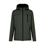 Sivaist Yeşil Erkek %100 Su Geçirmez İçi Polarlı İç Çepli Çıkartılabilir Kapüşonlu Softshell Mont&Kaban