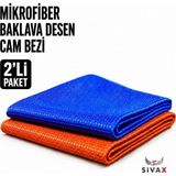 Sivax (40x40) Cam bezi 2’li Paket Baklava Desen Cam Bezi