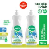 Siveno %100 Doğal Bulaşık Sabunu Bitkisel Elde Bulaşık Sabunu Nemlendirici Vegan 500 Ml X2 Adet