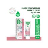 Siveno %100 Doğal Diş Macunu Bebek - Çocuk İçin Karışık Meyve Aromalı Florürsüz 50 ml
