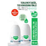 Siveno %100 Doğal Roll-On Beyazlatıcı Etkili Deodorant Ter Kokusu Önleyici Bitkisel Lekesiz 50 ml X2 Adet