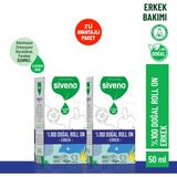 Siveno %100 Doğal Roll-On Erkek Deodorant Bitkisel Leke Bırakmayan Vegan 50 ml X2 Adet - 100 ml