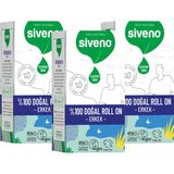 Siveno %100 Doğal Roll-on Erkek Deodorant Ter Kokusu Önleyici Bitkisel Leke Bırakmayan Vegan 50 ml x 3 Adet