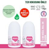 Siveno %100 Doğal Roll On Kadın Deodorant Bitkisel Leke Bırakmayan Vegan 50 ml X2 Adet