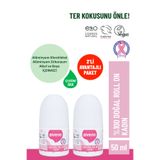 Siveno %100 Doğal Roll-On Kadın Deodorant Ter Kokusu Önleyici Bitkisel Leke Bırakmayan Vegan 50 ml X2 Adet
