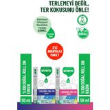 Siveno %100 Doğal Roll On Kadın & Erkek Deodorant Ter Kokusu Önleyici Bitkisel Lekesiz Vegan 50 ml Set