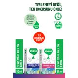 Siveno %100 Doğal Roll-on Kadın + Erkek Deodorant Ter Kokusu Önleyici Leke Bırakmayan 50 ml 2'li Set