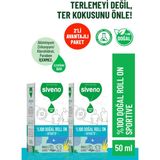 Siveno %100 Doğal Roll On Sportif Sporcu Deodorant Ter Kokusu Önleyici Bitkisel Lekesiz Vegan 50 ml X2 Adet