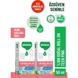 Siveno %100 Doğal Roll-On Teen Girl Genç Kız Deodorant Ter Kokusu Önleyici Bitkisel Lekesiz 50 ml X 2 Adet