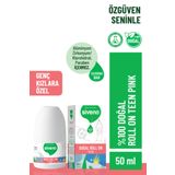 Siveno %100 Doğal Roll-On Teen Girl Genç Kız Deodorant Ter Kokusu Önleyici Bitkisel Lekesiz Vegan 50 ML