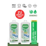 Siveno %100 Doğal Sıvı Kastil Sabun Defne Yağlı Yoğun Nemlendirici Arındırıcı Bitkisel 1000 ml X2 Adet