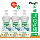 Siveno %100 Doğal Sıvı Kastil Sabun Portakal Yağlı Tazeleyici Nemlendirici Bitkisel Vegan 300 ml X3 Adet