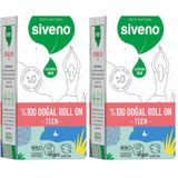 Siveno%100 Doğal Roll-On Teen Girl Genç Kız Deodorant Ter Kokusu Önleyici Bitkisel Lekesiz Vegan 50 ml (2 paketi)