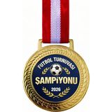 Siverek Reklam 1 Adet Şampiyon 2026 Madalyası Altın Renk Spor Ödül Madalyası - 6 x 6 cm - Sarı