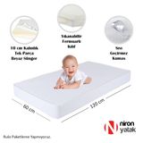 Sıvı Geçirmez Bebek Yatağı - 60X120 Cm Yıkanabilir Kılıflı Yatak