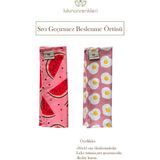 Sıvı Geçirmez Okul Beslenme Örtüsü (30X45 cm ) 2 Adet - Karpuz Kırmızısı