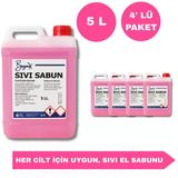 Sıvı Sabun 5 Litre Yumuşak Dokunuş, Kalıcı Ferahlık (4’Lü Avantaj Paket)