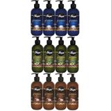 Sıvı Sabun Premium 500ML Karma Doğal Adaçayı/Hindistan Cevizi/Lotus Çiçeği (12 Li Set)