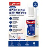 Sıvı Silici Daksil 1 Adet Tipp-Ex 20 Ml Fırçalı Sıvı Düzeltici Daksil Yazı Düzeltici Okul Ofis Büro Fırça Uçlu Daksil