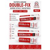 Sıvı Yapıştırıcı 90 Gr Tüp Double-Fix Çok Amaçlı Kuvvetli Yapıştırıcı 2 Adet Okul Büro Yapıştırıcısı Kağıt Karton