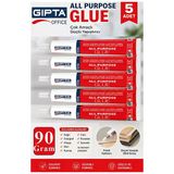 Sıvı Yapıştırıcı 90 Gr Tüp Gıpta Çok Amaçlı Kuvvetli Yapıştırıcı 5 Adet Okul Büro Yapıştırıcısı Kağıt Karton