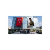 Sivil Mustafa Kemal Atatürk Bayrak ve Türk Bayrağı Premium Raşel Kumaş 2'li Set 10x15 metre ATA18