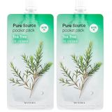 Sivilceli Ciltler İçin Çay Ağacı Yağı İçeren Uyku Maskesi 10ml Pure Source Pocket Pack Tea Tree 2li paket