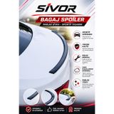 SİVOR Citroen C4X Uyumlu Parlak Siyah Bagaj Spoileri Premium Kalite Sportif Tasarım
