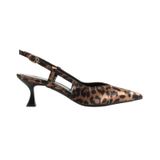 Sivri Burun Taş Detaylı Slingback Stiletto Kadın Ayakkabı | İnce Topuk Abiye Davet ve Özel Gün Şıklığı (Leopar Kahverengi, EU Ayakkabı Beden Sistemi, Yetişkin, Kadın, Sayısal, Orta, 41)