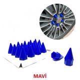 Sivri Mermi Bijon Kapagi Sokme Aparatli 20 Li Set 17 Mm-19 Mm Mavı