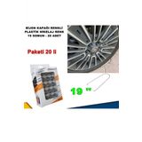 Sivri Mermi Tip Bijon Kapagi Krom Plastik Nikelaj Renk 19Mm 20 Adet -