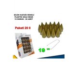 Sivri Mermi Tip Bijon Kapagi Plastik Gold Renk 19 Mm Bijon Uyumlu 20 Adet -
