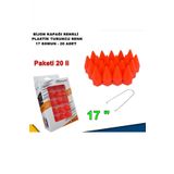 Sivri Mermi Tip Bijon Kapagi Plastik Turuncu Renk 17 Mm Bijon Uyumlu 20 Adet -