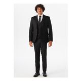 Sivri Yaka Slim Fit Siyah Erkek Takım Elbise Tk1001100114