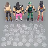 SIXPOINTS 36 Parça 6" Aksiyon Figürü Standı, Şeffaf Plastik Figür Ekran Tutucu Taban, Model Destek Standları 1/12 Marvel Legends /DC/ GI Joe/MOTU Figür Oyuncak ile Uyumlu (36 Adet Yuvarlak (CLEAR2))